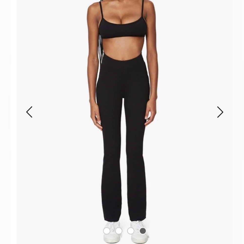 WeWoreWhat Black Scoop Front Pants